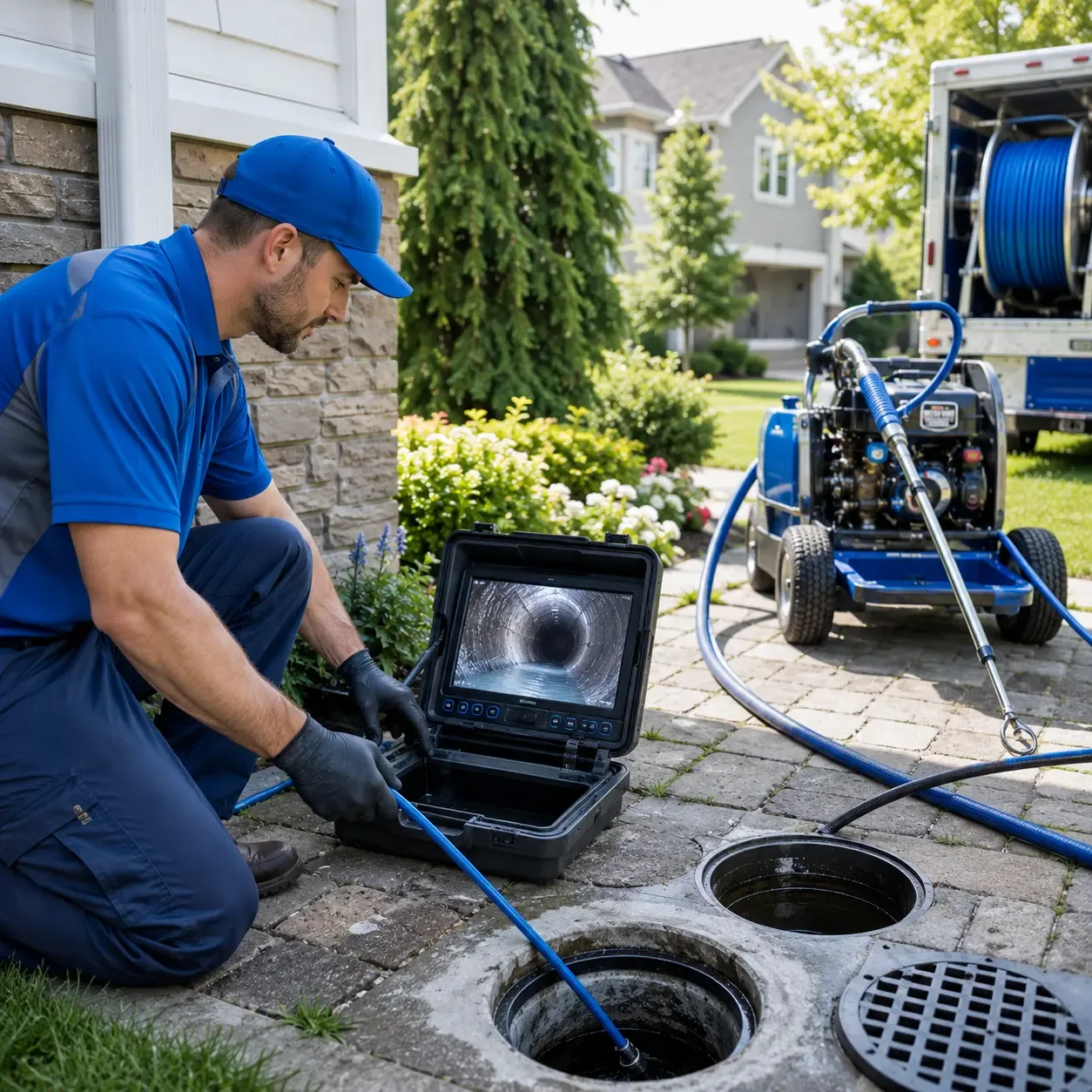 Outdoor drain cleaning professionals serving East Earl, PA