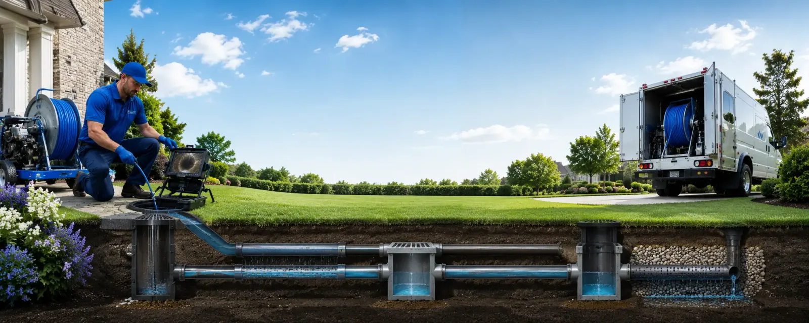 Outdoor drain cleaning information for East Earl, PA